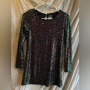 Art Class Multicolor Sequin Dress